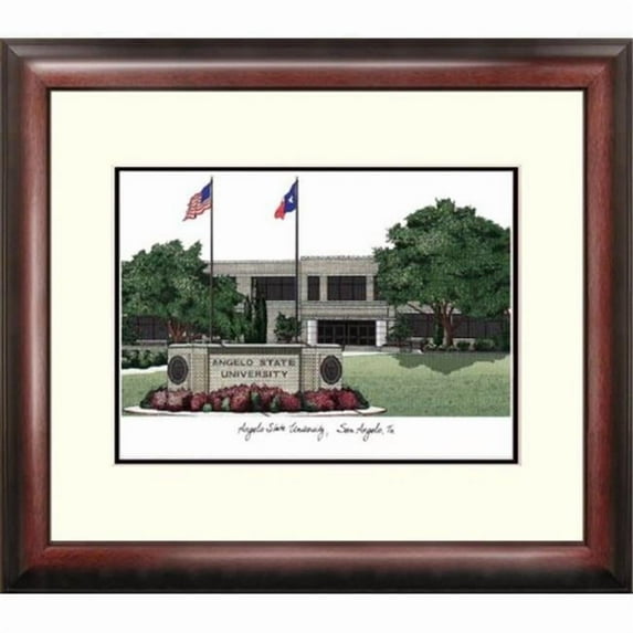 Campusimages TX999LR Angelo State University Legacy Alumnus Framed Lithograph