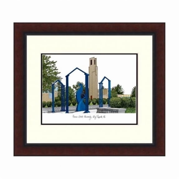 Campusimages MI979LR Ferris State University Legacy Alumnus Framed Lithograph