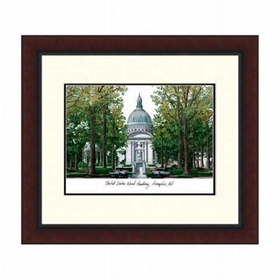 Campusimages MD997LR United States Naval Academy Legacy Alumnus Framed Lithograph
