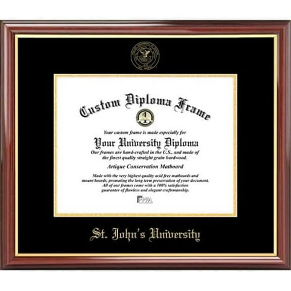 Campusimages NY998LV St Johns University Legacy Scholar Diploma Frame