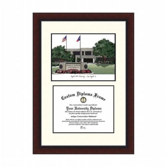 Campusimages TX999LV Angelo State University Legacy Scholar Diploma Frame