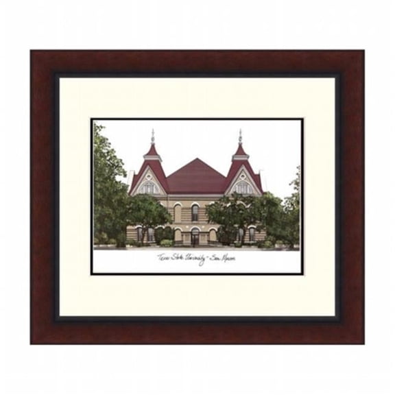 Campusimages TX956LR Texas State San Marcos Legacy Alumnus Framed Lithograph