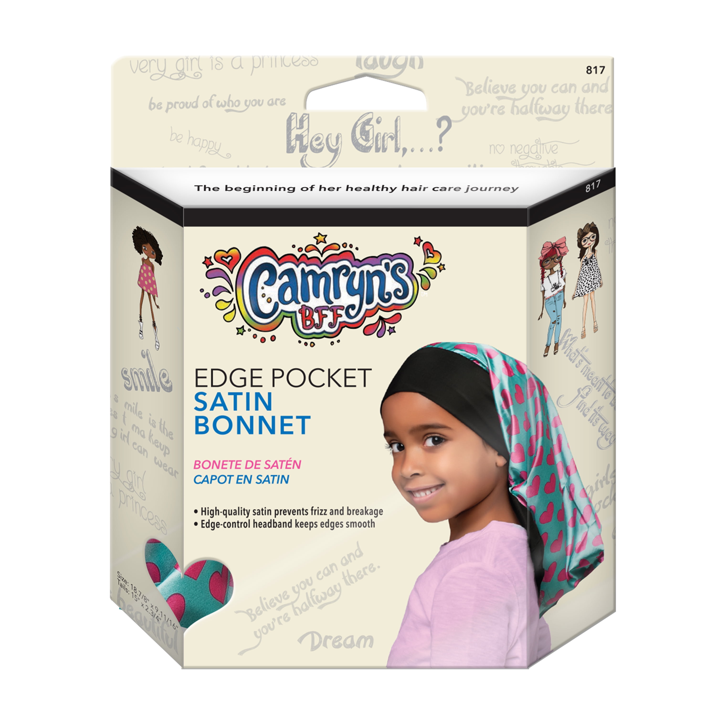 Bonnet Long Satin pour Enfant Idéal Tresses et Locks - Camryn's BFF – Diouda