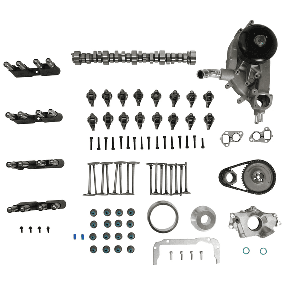 Camshaft Oil & Water Pump Rocker Arm Valve Lifter Timing Chain Kit Fit For Chevy GMC 2005-2014 5.3L