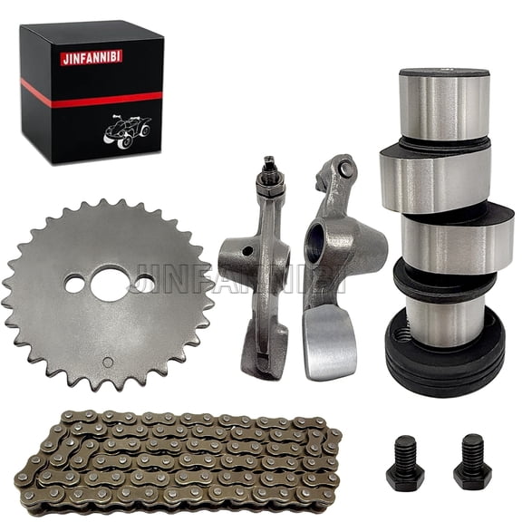 Camshaft & Rocker Arm Sprocket 30T & Timing Chain Kit Compatible with Honda XR100 XR100R CRF100F OEM# 14101-436-000 14431-116-010 14321-KN4-A60 14401-436-003