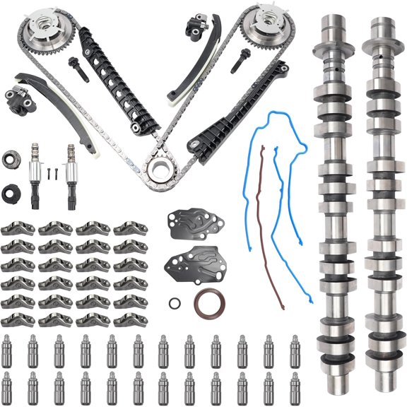 Camshaft Rocker Arms Lifters Timing Chain Kit for Ford F150 Lincoln Mark LT 2004-2008 4.6L 5.4L 3V