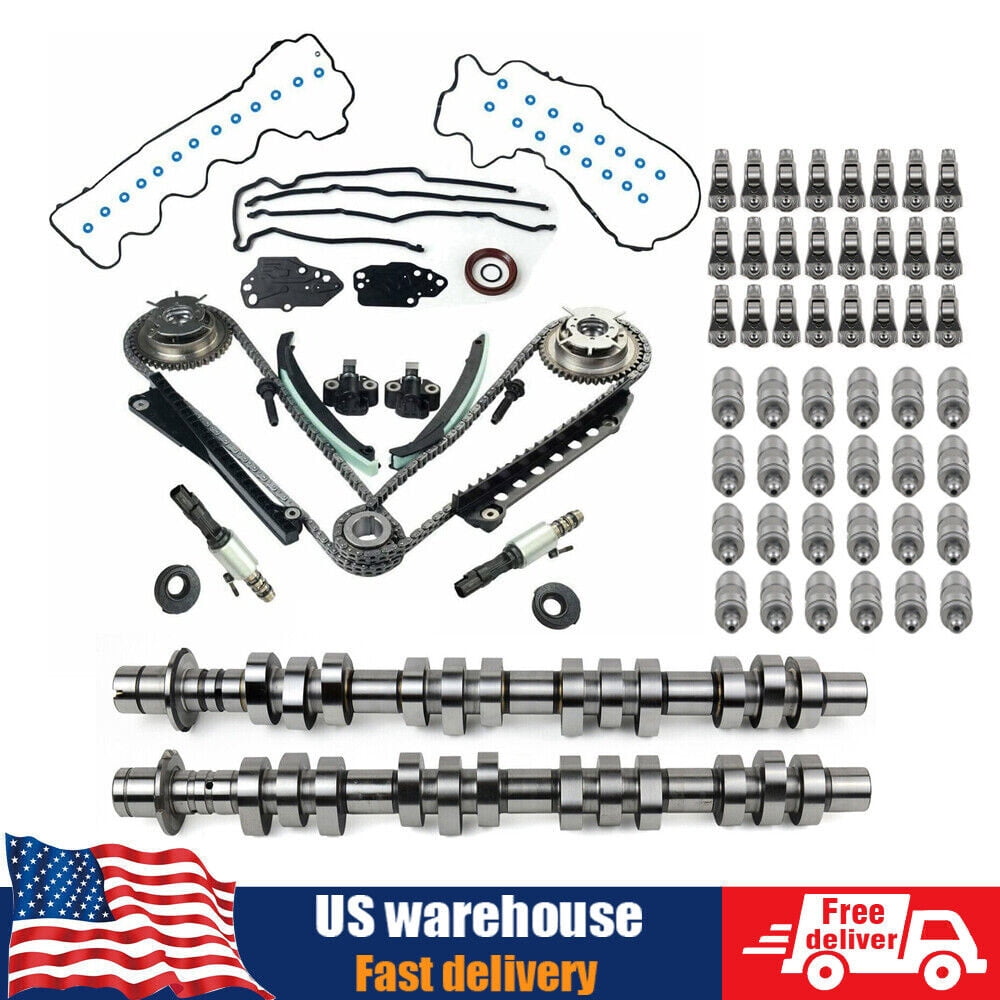 Camshafts Lifters Rocker Arms Timing Chain for 5.4L Triton 3V Ford F150