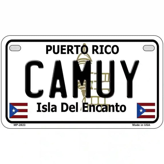 Camuy Puerto Rico Metal Novelty License Plate 7" x 4" Motorcycle