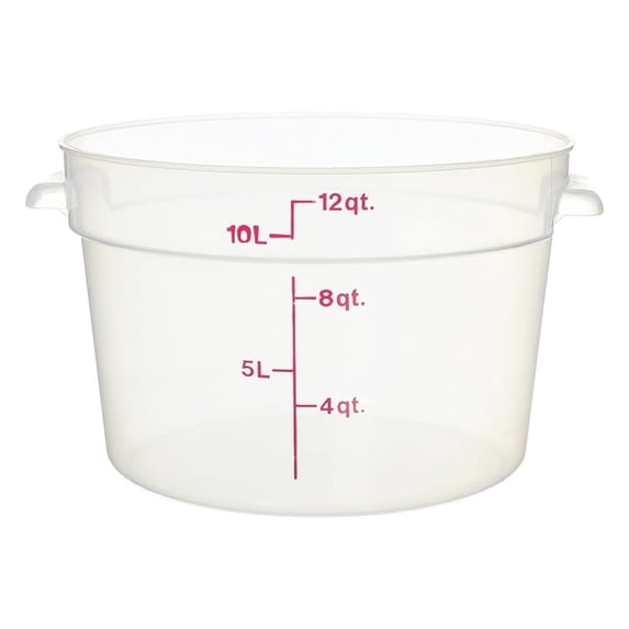Camware Translucent Food Storage Containers, 12 Quart Round Plastic ...