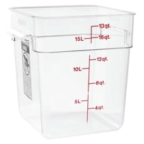 Camwear Polycarbonate Square Food Storage container, 18 Quart
