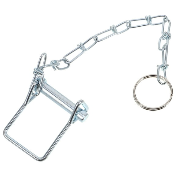 Phenofice Steel Trailer Coupler Pin with Chain Galvanized for Durability Silver