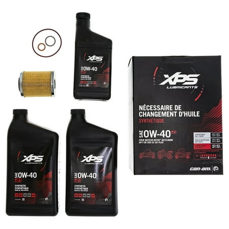 Can-Am 779259 XPS 0W-40 SAE Full Synthetic Engine Oil Change Kit OEM BRP Ski-Doo 500cc