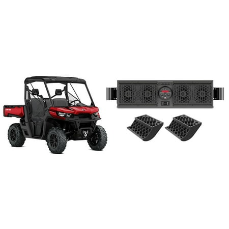 Can-Am Defender Four-Speaker Marine Bluetooth Soundbar System For Profile Cages
