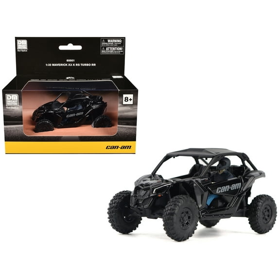 Can-Am Maverick X3 X RS Turbo RR Triple Black with Driver Figure 1/32 Diecast Model by BRP Models