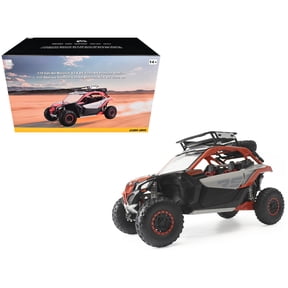Can-Am Maverick X3 X RS Turbo RR with Roof Rack Chalk Gray and Orange 1/12 Diecast Model by BRP Models