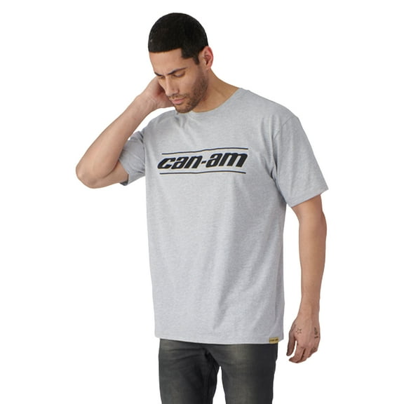 Can-Am  Mens Signature T-Shirt Tee Soft Lightweight Casual Heather Grey - Large 4547540927