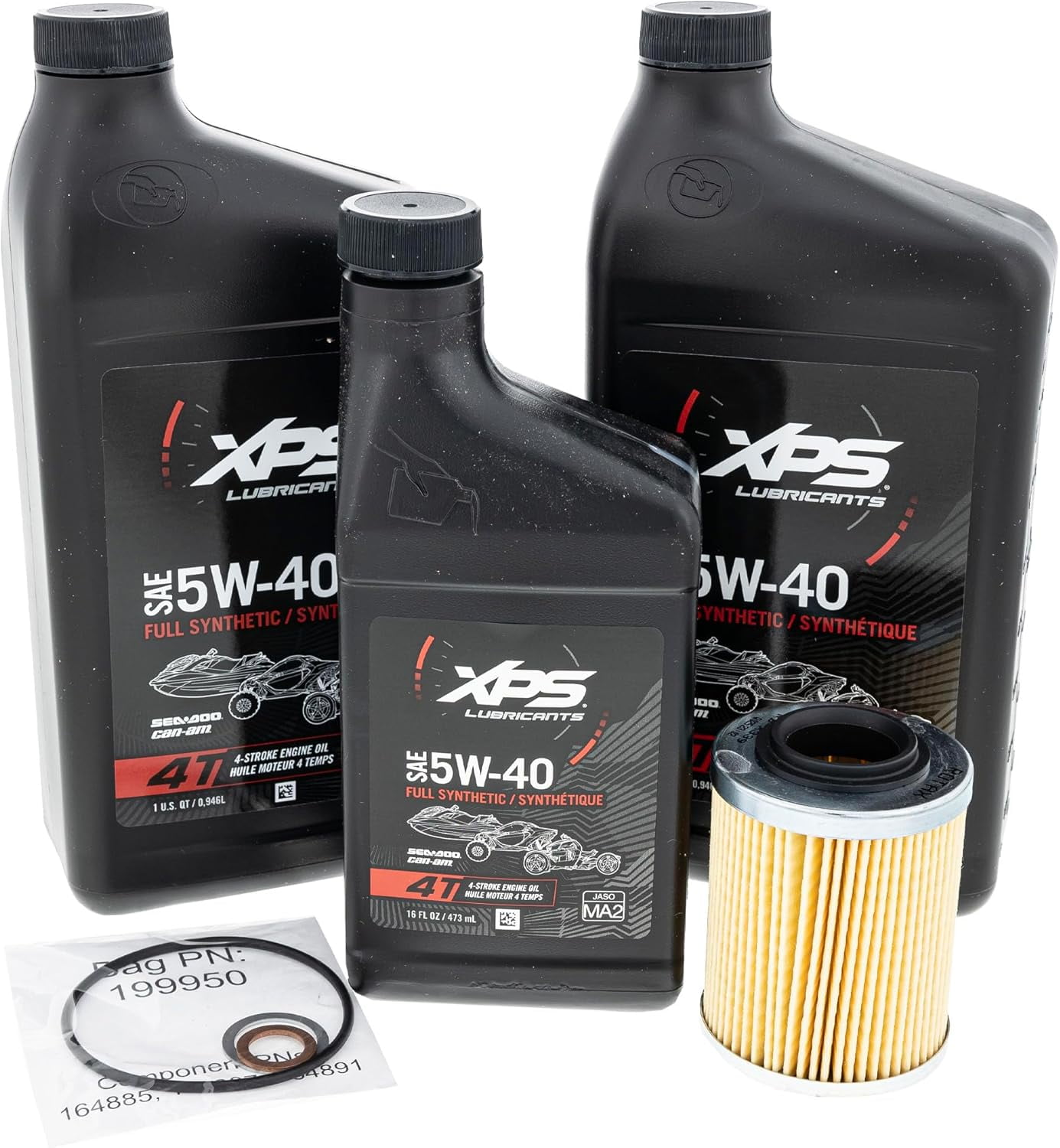 Can-Am New OEM Synthetic Blend Oil Change Kit 5W40 500 CC, 9779488 ...