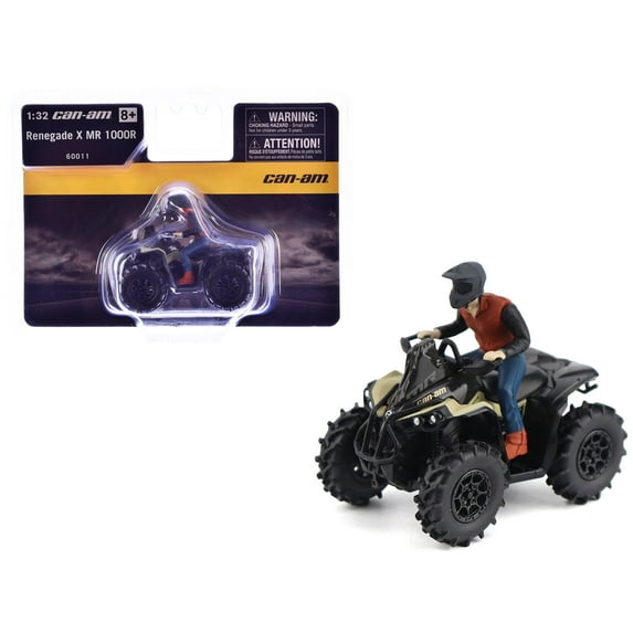 Can-Am Renegade X MR 1000R ATV Desert Tan with Driver Figure 1/32 Diecast Model by BRP Models