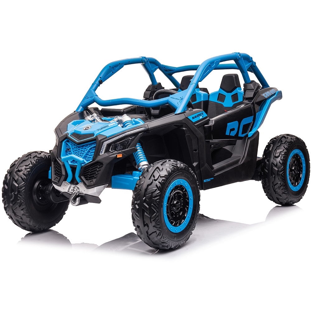 MagicCars Ride On Toy 24V Battery-Powered Side by Side with Wireless Parental Control, Black