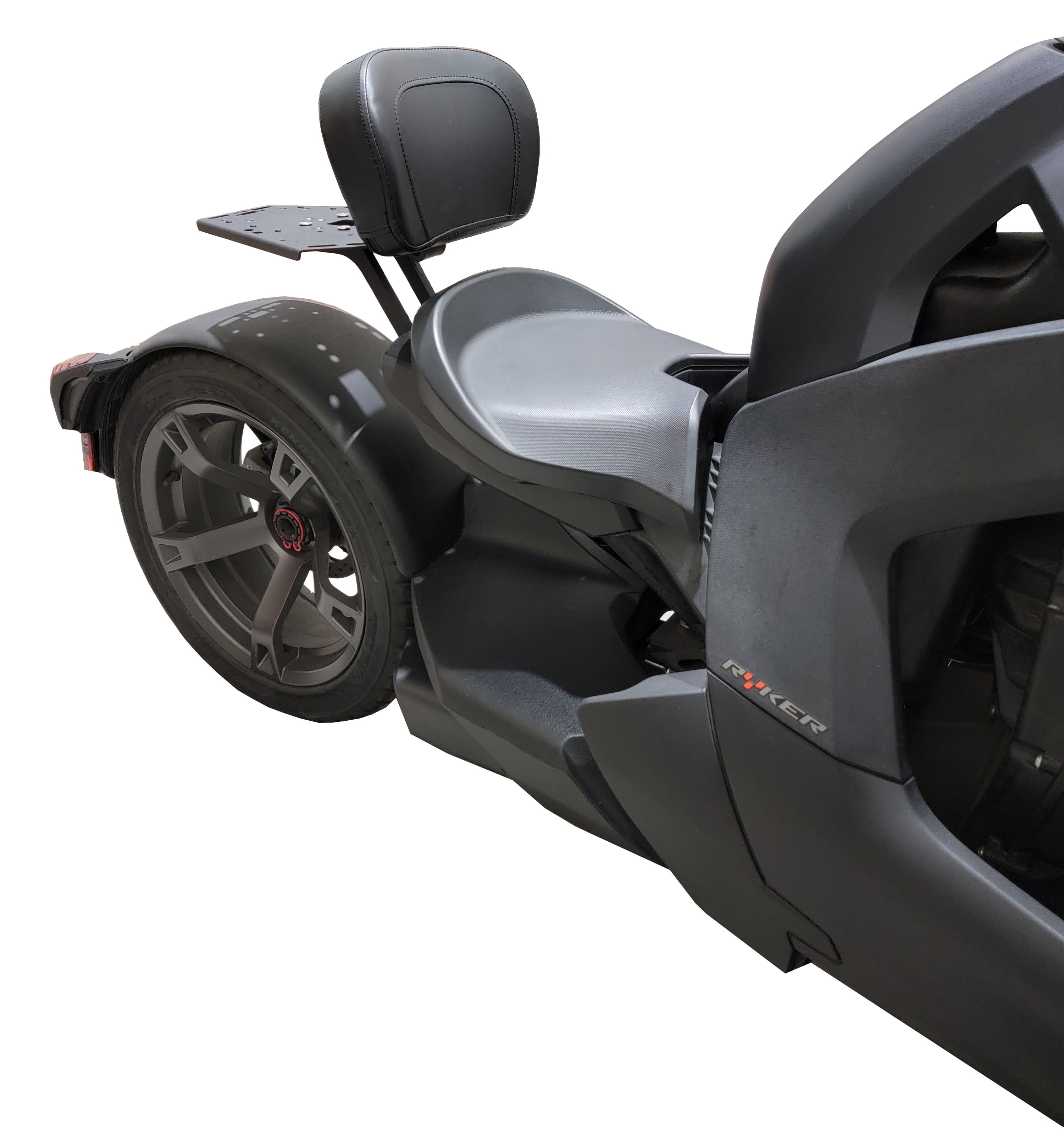 Can Am Ryker Luggage Rack Backrest Combo w/ Shad Medium Case Kit ...