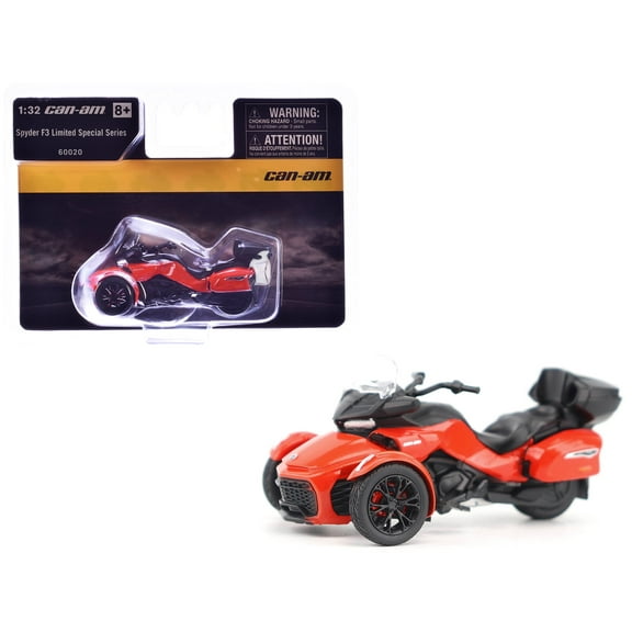 Can-Am Spyder F3 Limited Special Series 3-Wheel Motorcycle Viper Red 1/32 Diecast Model by BRP Models