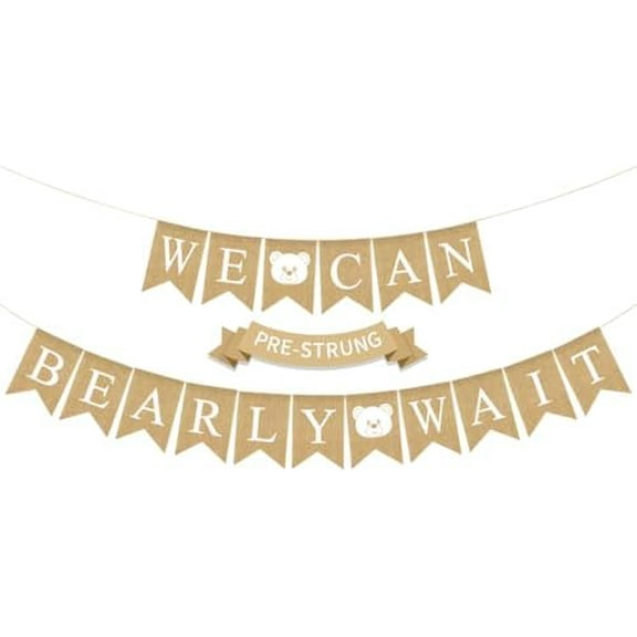 We Can Bearly Wait Decorations, Pre-Strung 6ft Burlap Teddy Bear Baby Shower Decorations We Can Bearly Wait Baby Shower Banner for Bear Birthday Party Supplies$$Electronics Accessories