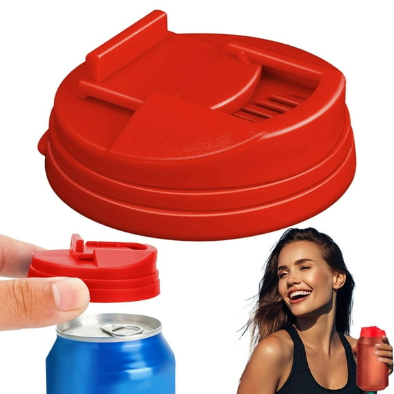 Can Caps Upgraded Reusable Plastic Can Lids For Cola Beer Energy Drink Round Protectors Standard Size Car Travel Storage Container Plastic 2.28*0.63 In