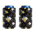 thumbnail image 1 of Can Cooler Sleeves 2 PCS Summer Cans Cooler Sleeve Vintage Flower Beer Can Coolies for Kitchen Christmas Halloween (3.9In X4.9 In), 1 of 3