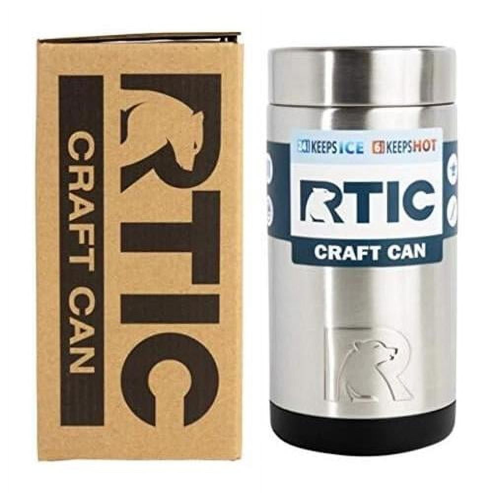 Can Cooler With Splash Proof Lid, 16 Oz, Stainless Steel, Koozies For