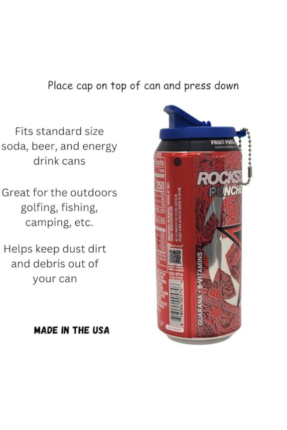 Can Cover- Can Cover For Standard Size Soda/Beer/energy Drink Cans - Made In The USA - BPA/PCB Free - 70 Count - Keychain