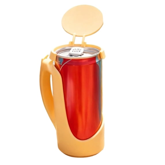 Can Cover for Soda Cans, Snap on Lid for 11/12oz Coke Sparkling Water, Splash Proof Leak Guard for Car Cup Holder, Reusable Travel Accessory