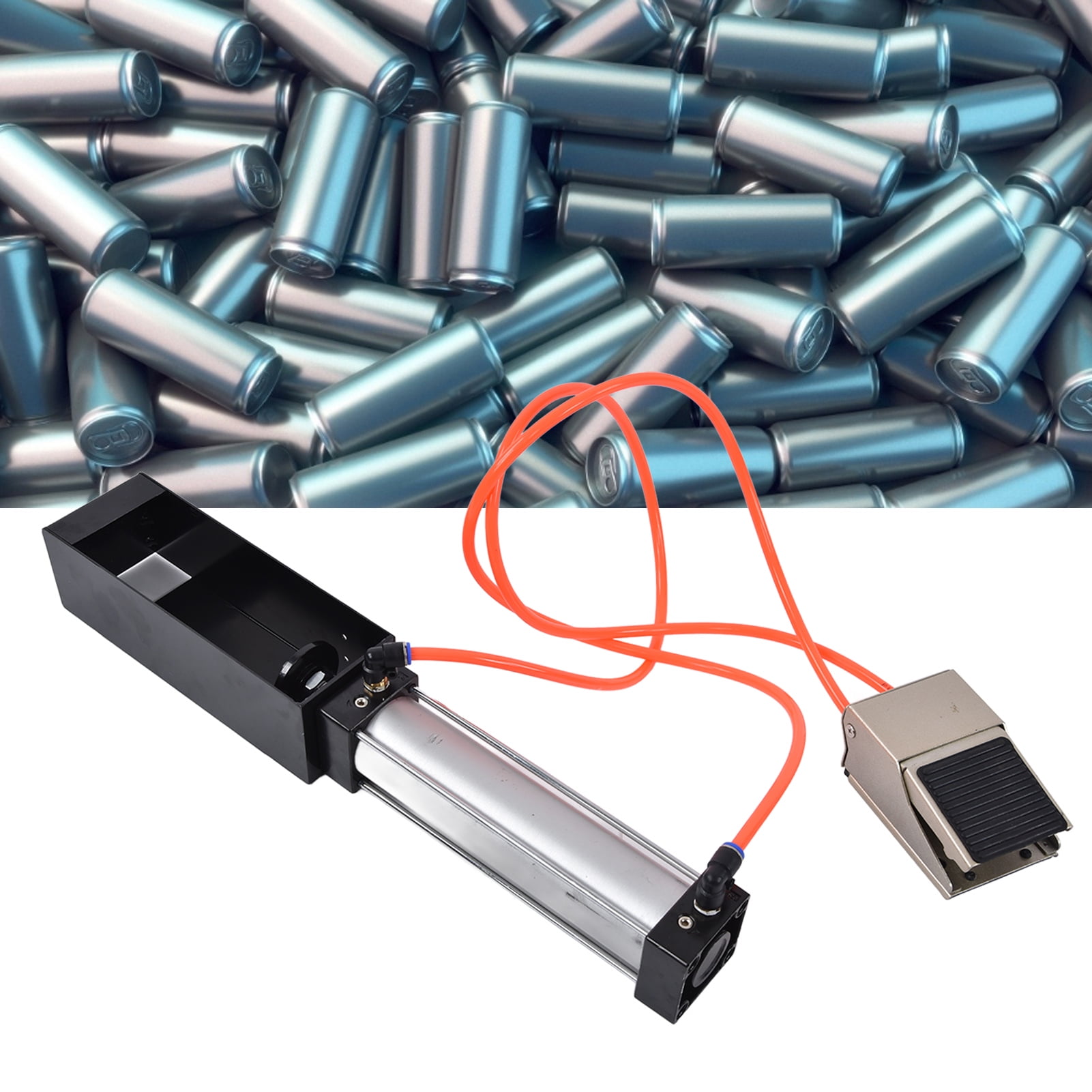 Can Crusher, 90120PSI Heavy Duty Air Cylinder Can Crusher, Aluminum