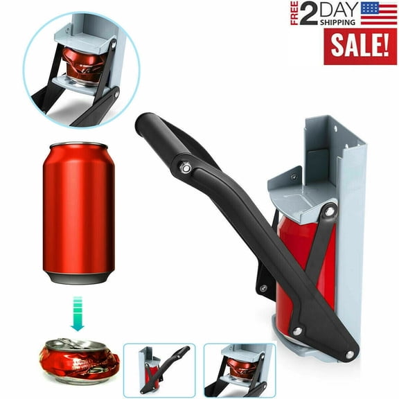 Can Crusher Heavy Duty Wall Mounted Aluminum 16oz 12oz 8oz Pop Beer FREE SHIP