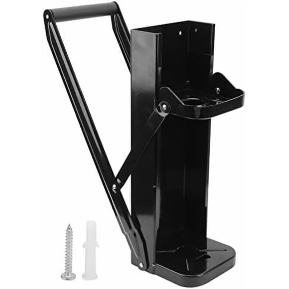 Can Crusher Heavy Duty Wall Mounted Hand Push Soda Beer Bottle Opener Recycling Tool Compress Cans Plastic Bottles For Home Kitchen Garage Black Iron 2.5L Capacity$$Home Decor, Kitchen, & Other