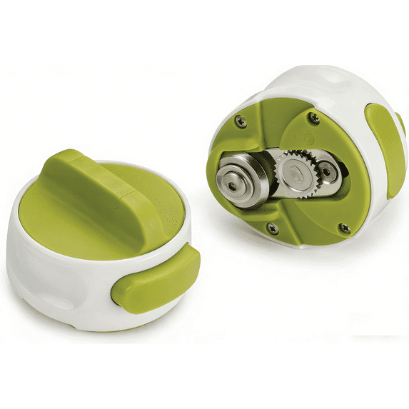 Can-Do Compact Can Opener Easy Twist Release Portable Space-Saving Manual Stainless Steel, Green