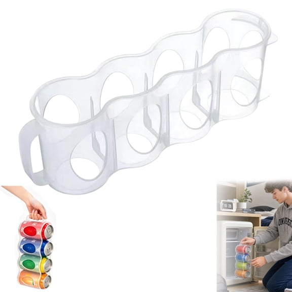 Can Holder for Cooler, Portable Soda Can Organizer for Cooler with Handle, Space-Saving Rotating Beverage Rack for Fridge, Pantry and Counters, Easy-Access Soda and Beer Cans Organizer (1PC)