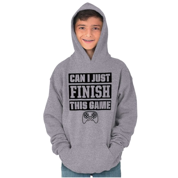 Can I Just Finish This Game Youth Hoodie Boy Girl Teen Brisco Brands M