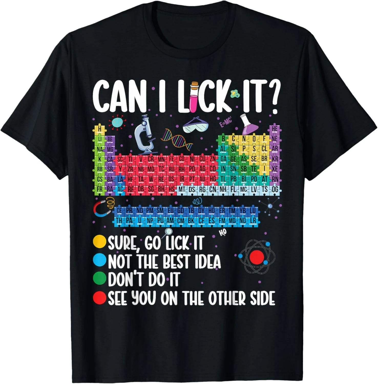 Can I Lick It Periodic Table Funny Science Chemistry Educator Graphic ...