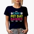 thumbnail image 1 of Can I Pet That Dawg, Funny Dog Lover, Navy Blue T-Shirt, 3XL, 1 of 5