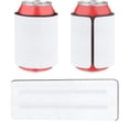 thumbnail image 1 of Can Insulated Sleeve,5mm Thick Spring Snap Rollable Drink Cooler Non Slip Textured Inner Liner,Elastic Wrap Fit Standard 12oz Soda Beer Cans Daily Gathering Use(White), 1 of 7