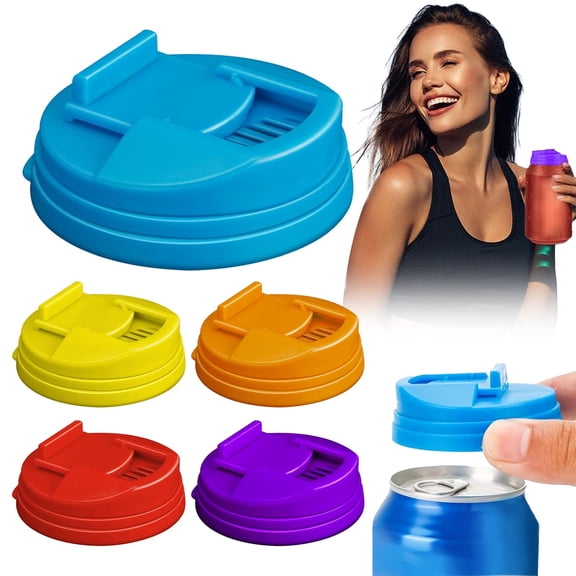 Can Lids Basdi Reusable Can Lids - Upgraded Splash-Proof Covers for Soda & Beer Cans | Universal Fit, Leak Prevention, 2025 Enhanced Design for Parties and Outdoor Events, Splash Proof Covers, E