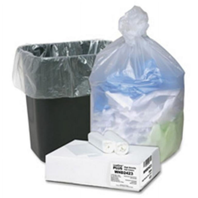 Clear 7-10 Gallon Trash Bags, Bulk Pack - Medium Size Garbage Bin