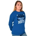thumbnail image 1 of Can Never Own Too Many Cowgirl Boots Women Plus Size Long Sleeve Graphic Tee Brisco Brands 3X, 1 of 5
