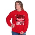 thumbnail image 1 of Can Never Own Too Many Cowgirl Boots Women Plus Size Crewneck Sweatshirt Brisco Brands 5X, 1 of 5