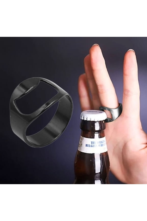 Can Opener,3PCS Bartender Ring Ring Portable Stainless Steel The Top Beer For Bartenders Creative Beer Bar Tool Jewelry Gift For Friends
