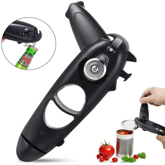 Can Opener,8-in-1 Multifunction Manual Can Opener Kitchen Tool Bottle Jar Portable Gadget