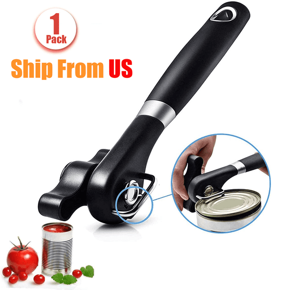 Can Opener, Can Opener Smooth Edge Manual, No Sharp Edges Can Opener Manual, Ergonomic Smooth Edge, Handheld With Soft Grips, Professional Ergonomic Can Opener for Kitchen & Restaurant