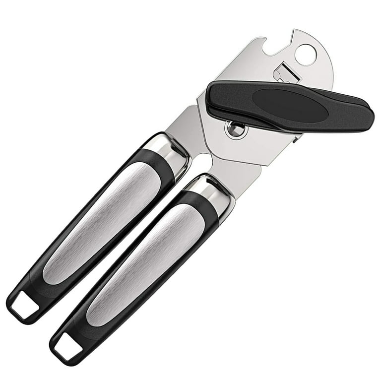 Can Opener, Kitchen Durable Stainless Steel Heavy Duty Can Opener Manual  Smooth Edge Food Safety Cut 3-in-1 Can Openers Bottle 