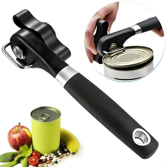 Fylivore Manual Can Opener Cutting - Safe Cut & Smooth Edge, Ergonomic Handheld, Food-Grade Stainless Steel