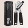 thumbnail image 1 of Can Opener Manual, Heavy Duty Handheld with Soft Touch Handle, Sharp Blade Smooth Edge, Multifunctional Bottle Opener, Black, 1 of 4